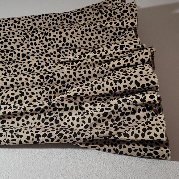 🔥 SALE LEOPARD ANIMAL PRINT SHEER GAUZE PEPLUM FLOATY FLARED MINI SKIRT XXL - Picture 5 of 12
